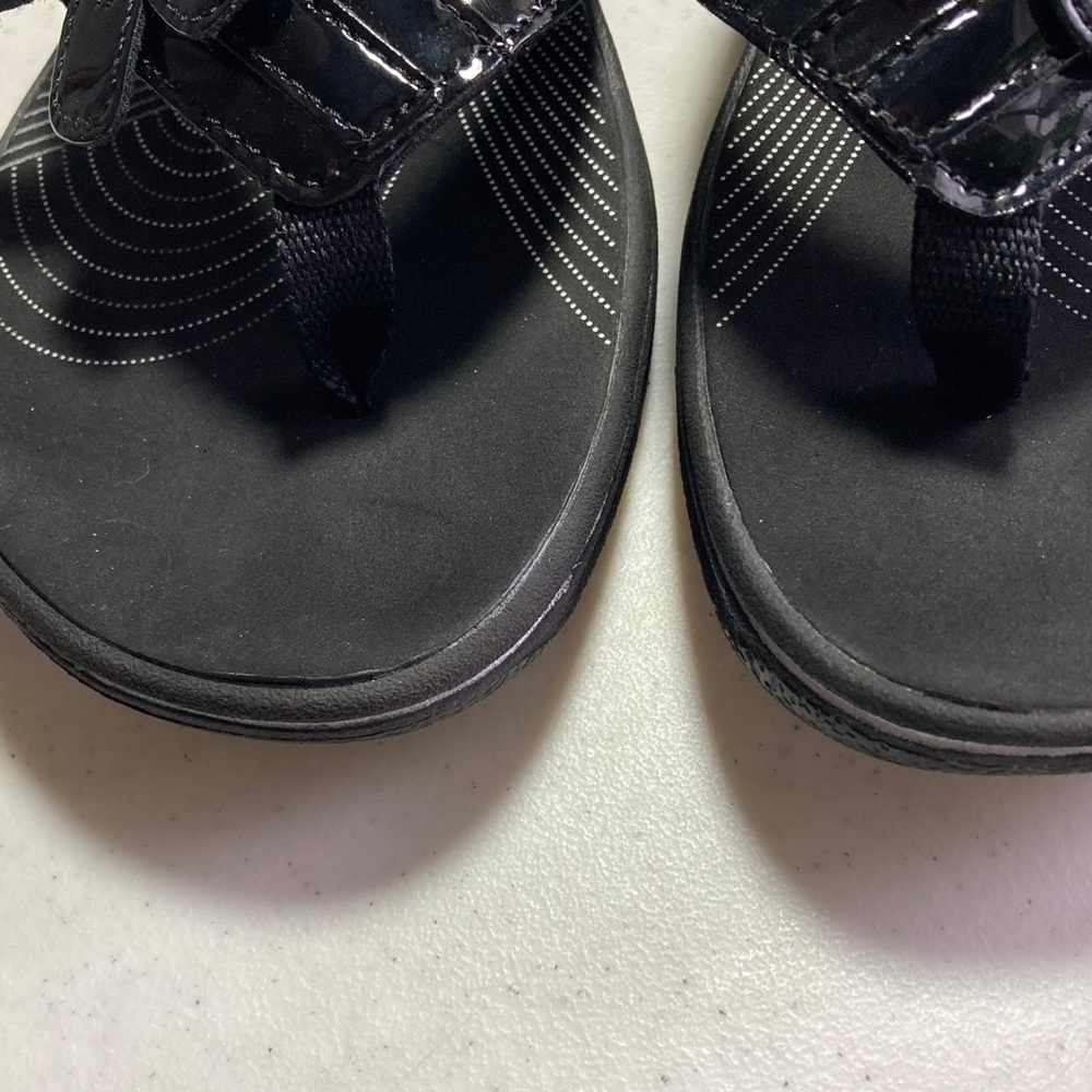 Clarks Cloud Steppers Black Flower Sandals - Picture 7 of 7